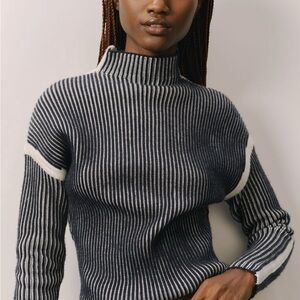 By Anthropologie Mock-Neck
Striped Sweater size medium